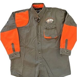Master Sportsman Shirt Large Beige Tan Hunting Rugged Outdoor Khaki